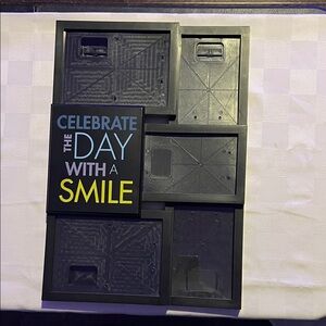 Black Plastic Multi-Photo Frame with Inspirational Quote